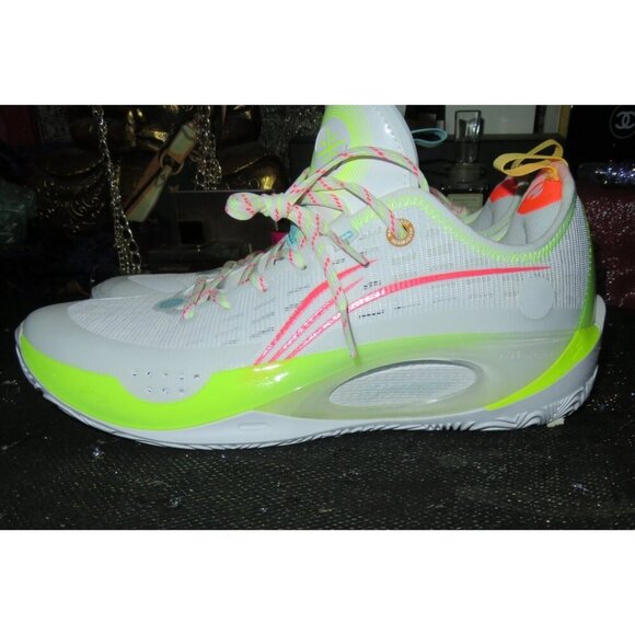 Li Ning Way of Wade Cloud Plus 808 II 2 Energy Basketball Shoes White Neon Green - Picture 1 of 14